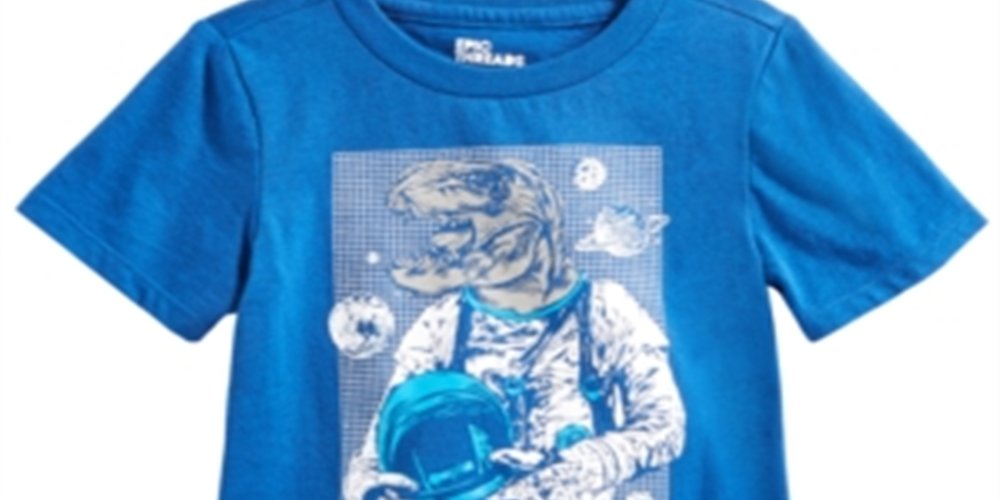 Epic Threads Toddler Boy's Space Dino T-Shirt Blue Size 2T