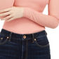 Almost Famous Junior's Mock Neck Top Pink Size X-Small