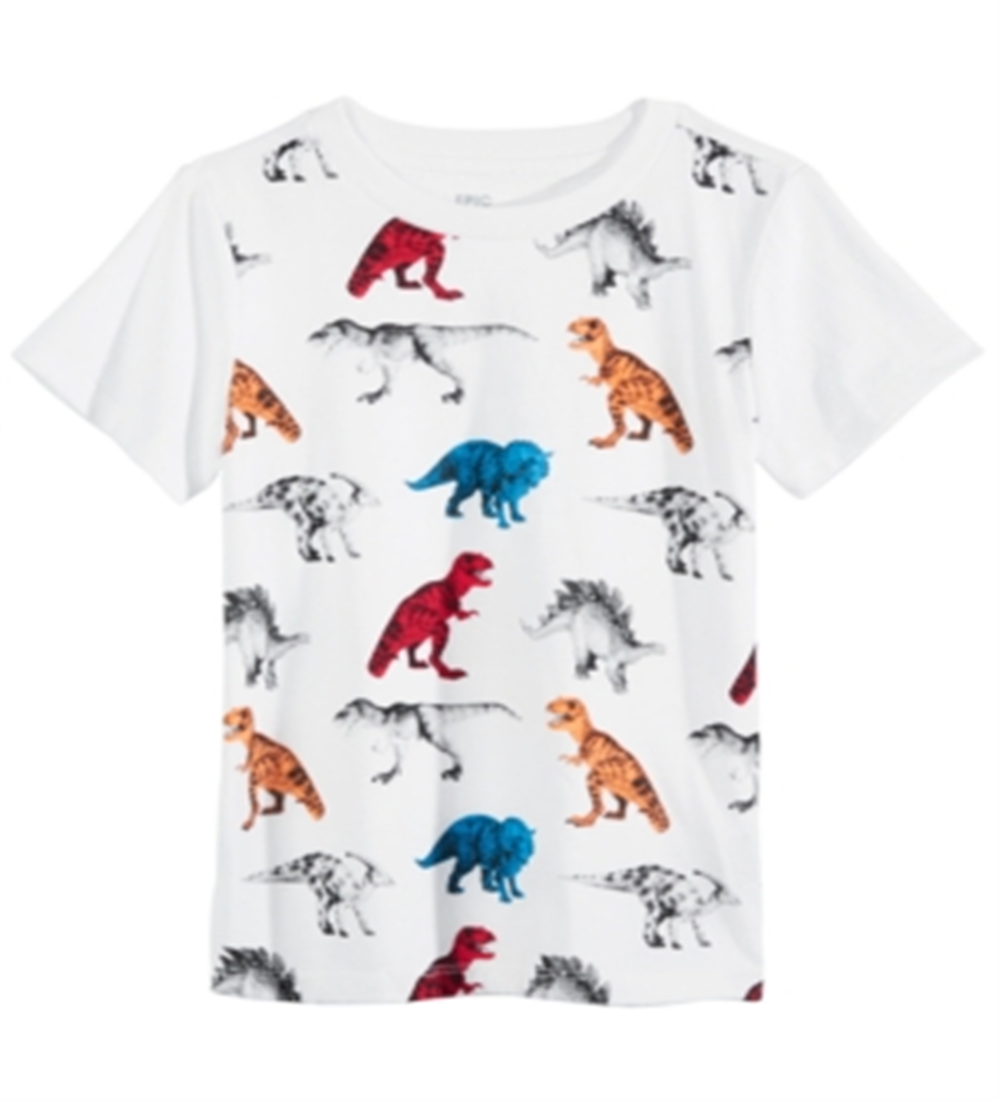 Epic Threads Little Boy's Dino T-Shirt White Size 5