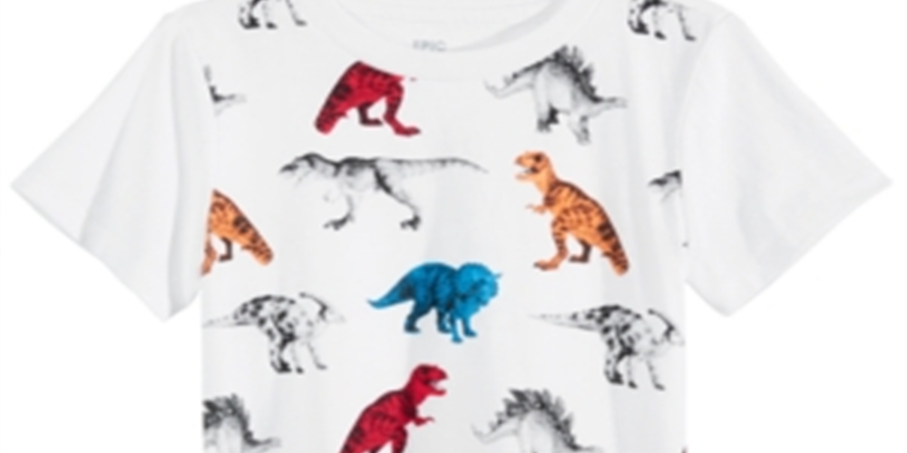 Epic Threads Little Boy's Dino T-Shirt White Size 5