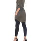 White Mark Women's Lola Stretchy Tunic Green Size L