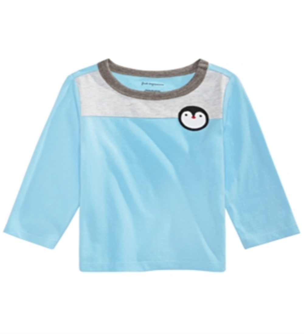 INC International Concepts Women's Puff Sleeves V Neck Tunic Sweater Blue Size 4T