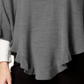 Karen Scott Women's Asymmetric Ruffled Poncho Gray Size L/XL