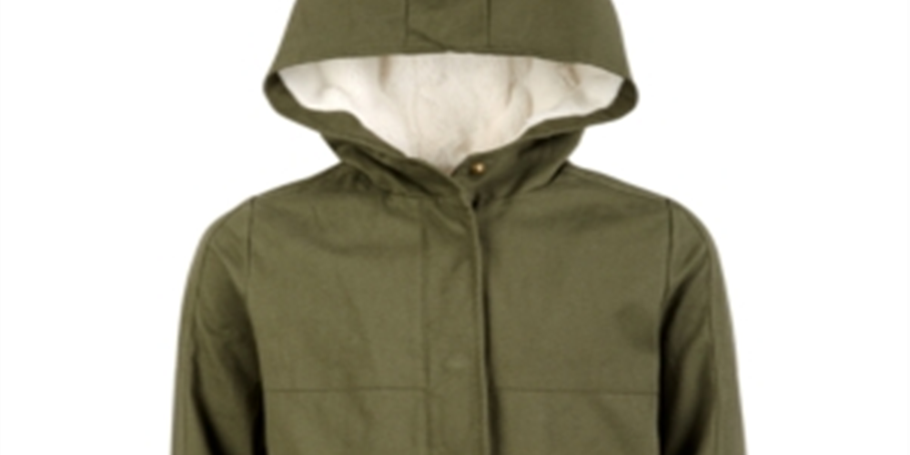 Epic Threads Big Girl's Glitter Star Hooded Jacket Green Size Small