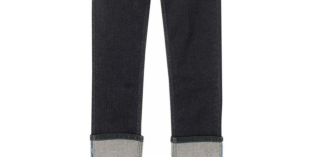 Calvin Klein Boy's Hampton Rinse Logo Cuff Straight Leg Jeans Blue Size 16