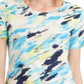 JM Collection Women's Printed Crewneck T-Shirt Blue Size Medium