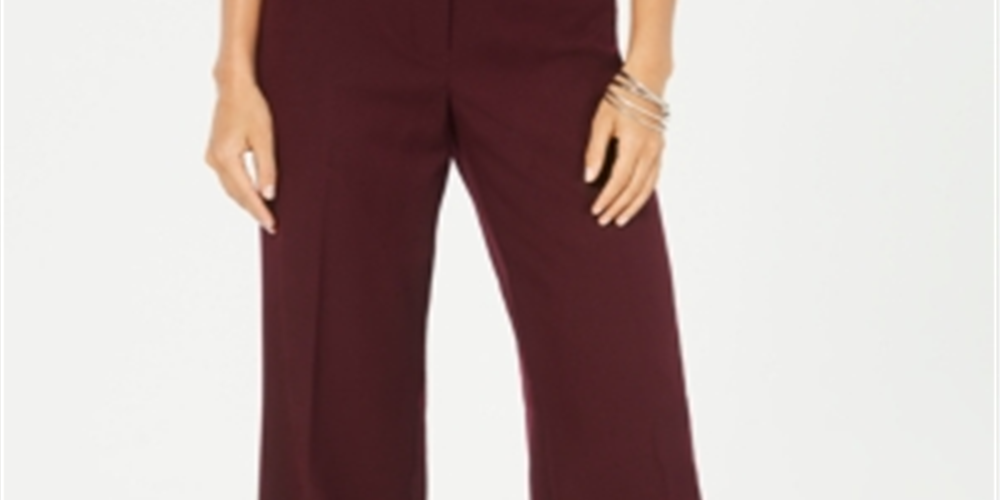 Style & Co Women's Stretch Wide Leg Pants Red Size 6