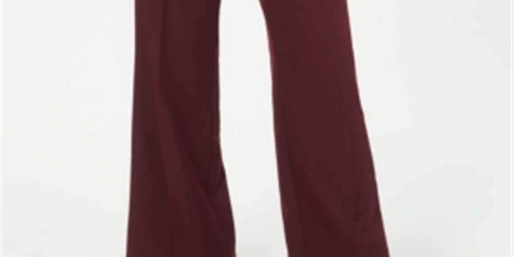 Style & Co Women's Stretch Wide Leg Pants Red Size 6