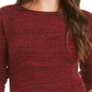 Style & Co Women's Crewneck Marled Sweater Red Size Small