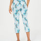Charter Club Women's Printed Capri Pants Blue Size 2 Petite