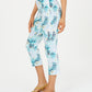Charter Club Women's Printed Capri Pants Blue Size 2 Petite