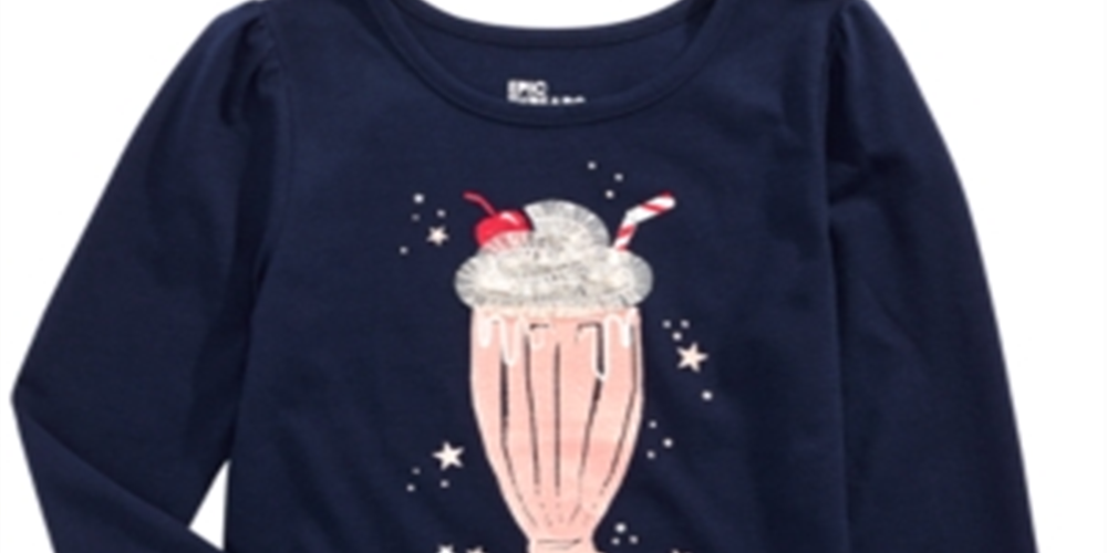 Epic Threads Toddler Girl's Milkshake T-Shirt Blue Size 2T