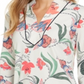 Charter Club Women's Knit 3/4 Sleeve Paisley Tunic Top White Size Large