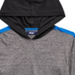 Univibe Big Boy's Kaden Pieced Colorblocked Hooded T-Shirt Black Combo Size Medium