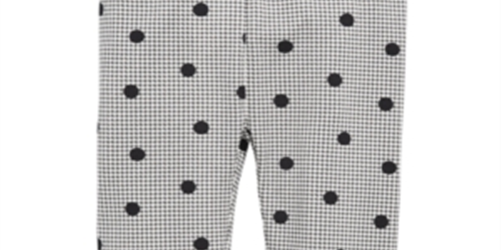 First Impressions Toddler Girl's Dot Print Houndstooth Leggings White Size 4T