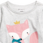 First Impressions Toddler Girl's Fox T-Shirt Gray Size 3T