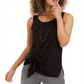 Style & Co Women's Tie Front Sleeveless Top Black Size XX-Large
