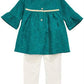 First Impressions Baby Girl's 2 Pc Lace Tunic & Ruffle Leggings Set Green Size 6-9MOS