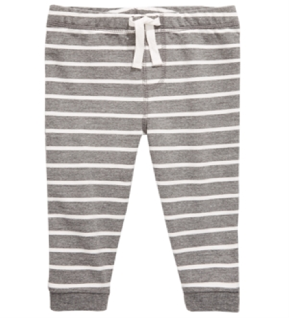 First Impressions Baby Boy's Striped Jogger Pants Gray Size 3-6MOS