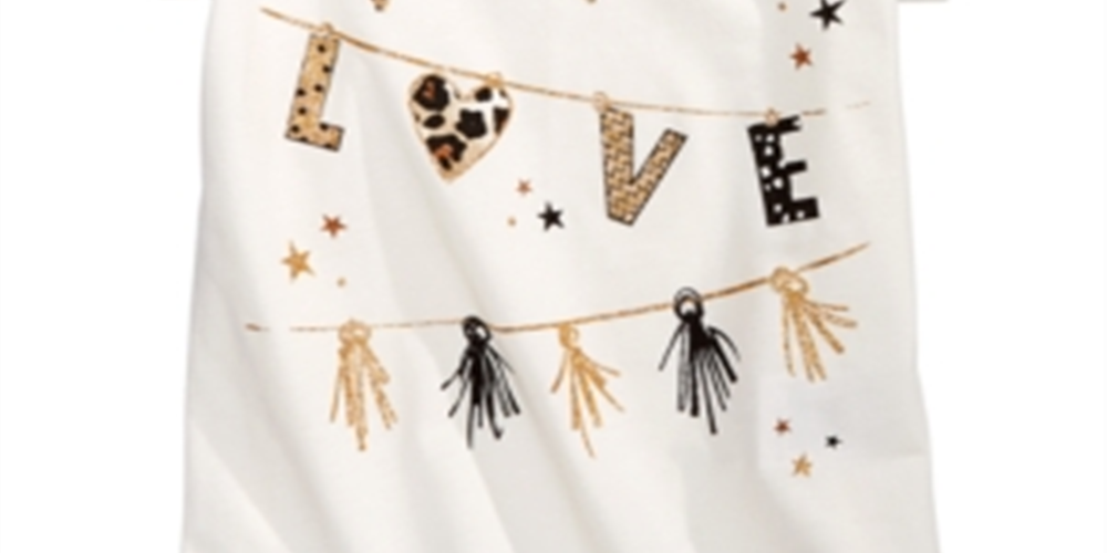 Epic Threads Toddler Girl's Love Flags T-Shirt White Size 3T