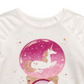 Epic Threads Little Girl's Unicorn Snow Globe T-Shirt White Size 6
