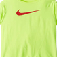 Nike Big Boy's Swoosh Print T-Shirt Neon Green Size S