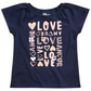 Epic Threads Little Girl's Love T-Shirt - Peacoat Blue Size 6