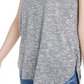 Bar III Women's Marled T-Shirt Gray Size Large