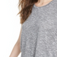Bar III Women's Marled T-Shirt Gray Size Large