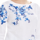 Charter Club Women's Embroidered Split Sleeve Top Blue Size XX-Large