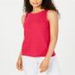 Charter Club Women's Textured Cotton Tank Top Pink Size -Petite L