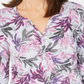 Karen Scott Women's Printed Split Neck Top Purple Grey Size Small