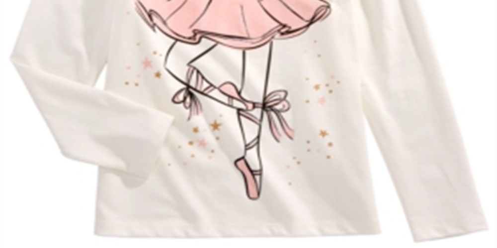 Epic Threads Little Girl's Ballerina T-Shirt White Size 6