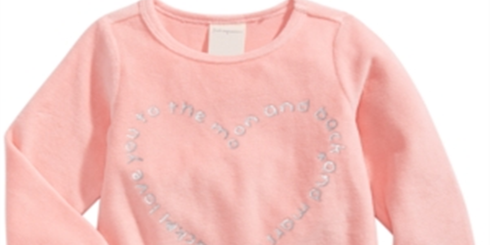 First Impressions Baby Girl's Heart Print Velour Top Pink Size 18MOS