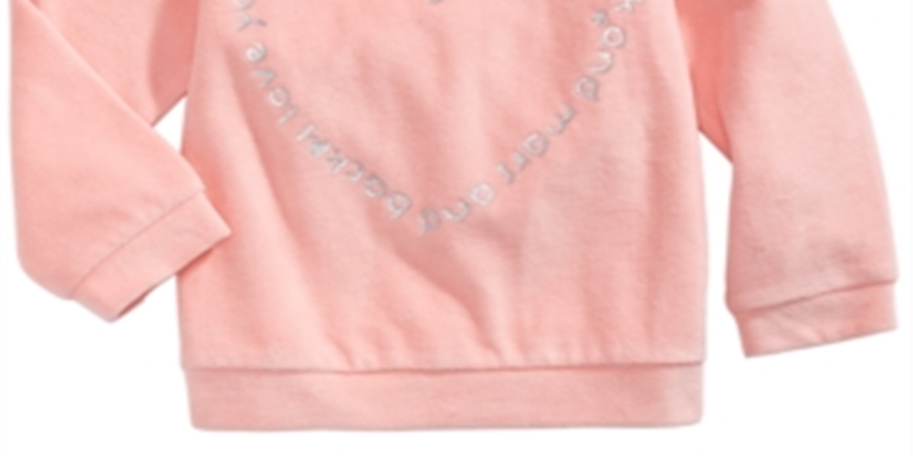 First Impressions Baby Girl's Heart Print Velour Top Pink Size 18MOS