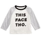 First Impressions Toddler Boy's This Face Print Cotton T-Shirt White Size 2T