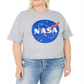 Love Tribe Women's Trendy Nasa Graphic T-Shirt Gray Size 1X
