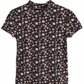 Epic Threads Big Girl's Floral Print T-Shirt Black Size Medium