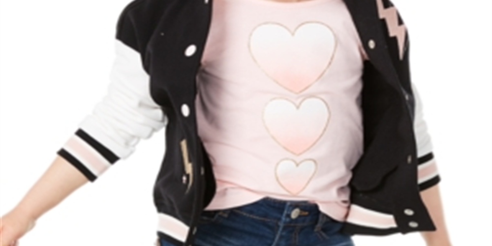 Epic Threads Little Girl's Hearts Print T-Shirt Pink Size 5