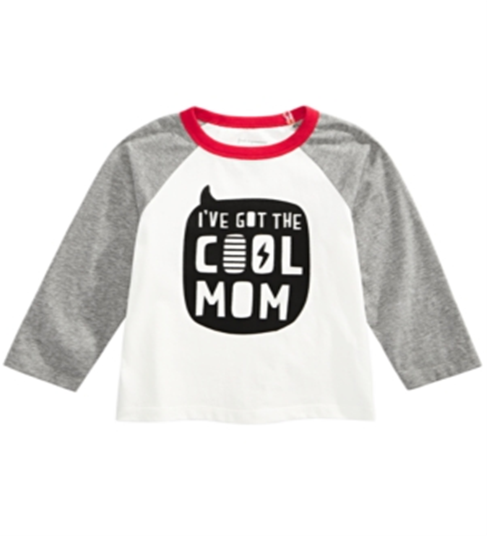 First Impressions Baby Boy's Cool Mom Print Cotton T-Shirt White Size 24MOS