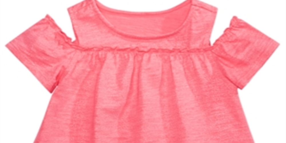 First Impressions Baby Girl's Cold Shoulder Cotton Tunic Pink Size 24 Months
