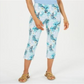 Charter Club Women's Printed Capri Pants Blue Size 8 Petite