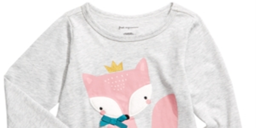 First Impressions Toddler Girl's Fox T-Shirt Gray Size 4T