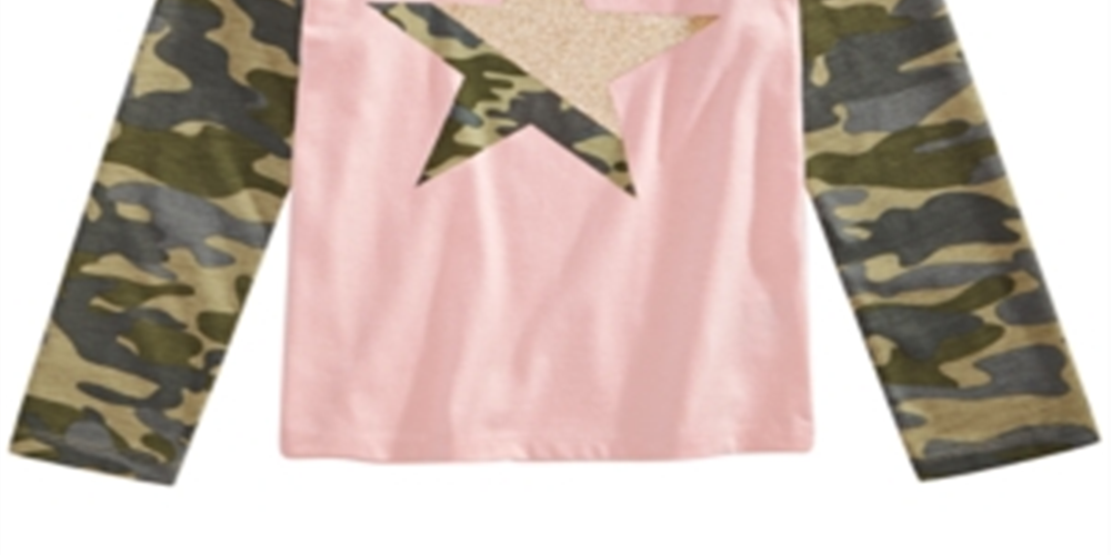 Epic Threads Toddler Girl's Glitter Camo Star T-Shirt Pink Size 4T