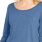 Style & Co Women's Chiffon Hem Top Blue Size XX-Large