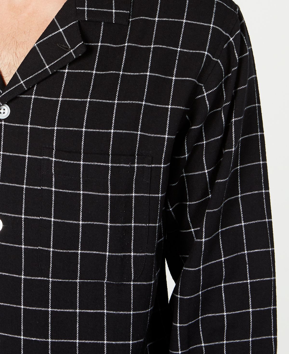 Club Room Men's Checked Flannel Pajama Set Black Size XX-Large
