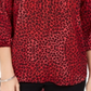 NY Collection Women's Printed High Low Top Red Size Petite Medium