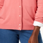 Karen Scott Women's Bead Button Cardigan Pink Size XX-Large