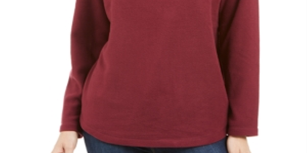 Karen Scott Women's Long Sleeve Jewel Neck Sweater Purple Size Petite Small