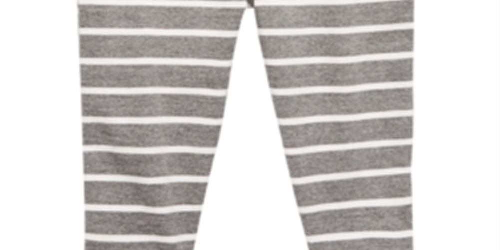 First Impressions Baby Boy's Striped Jogger Pants Gray Size 6-9MOS